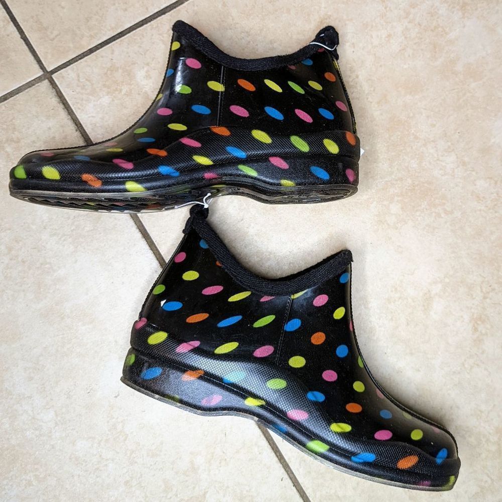 Capella New York Polka Dot Rain Boots Size 6 NWT - Picture 2 of 8